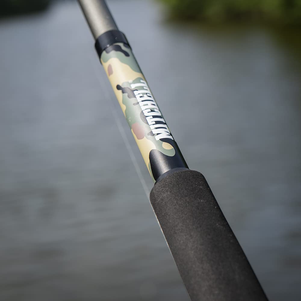 Mitchell Tanager Camouflage fishing set of a rod and reel combo with line and lures for fishing for trout and perch