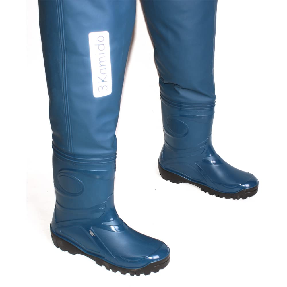 Stivali da Pesca per giovanili, Adolescenti, Junior trampolieri, Nero e Verde, 36, 37, 38, 39 EU, Waders Salopette, Giovani, Suola Solida, Bretelle in Gomma, Borsa per Trasporto