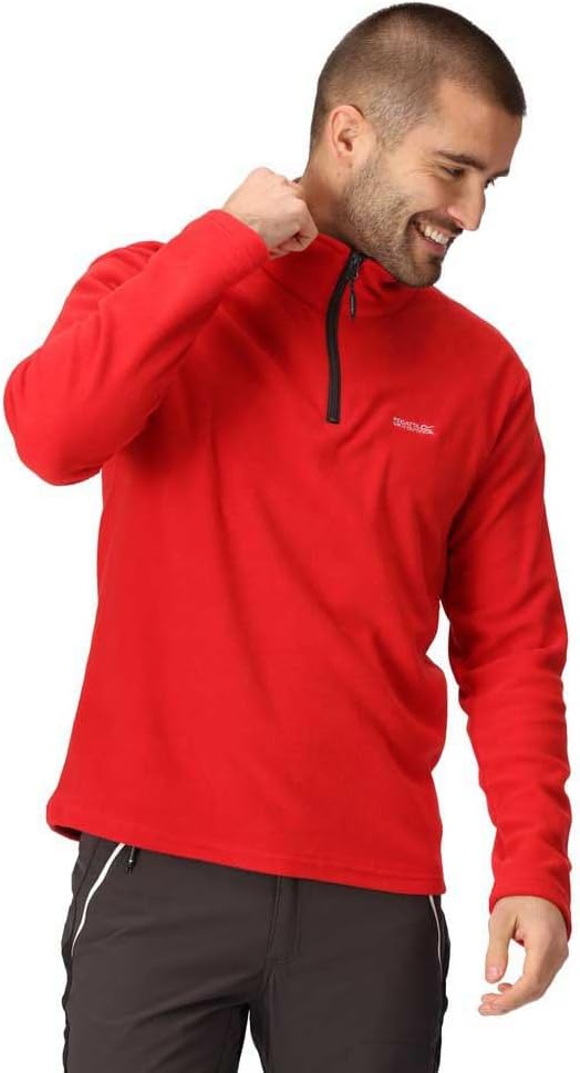 Regatta Uomo Felpa con Zip in Pile Thompson, Black