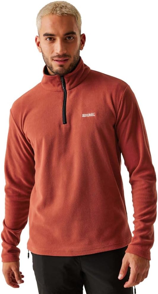 Regatta Uomo Felpa con Zip in Pile Thompson, Black