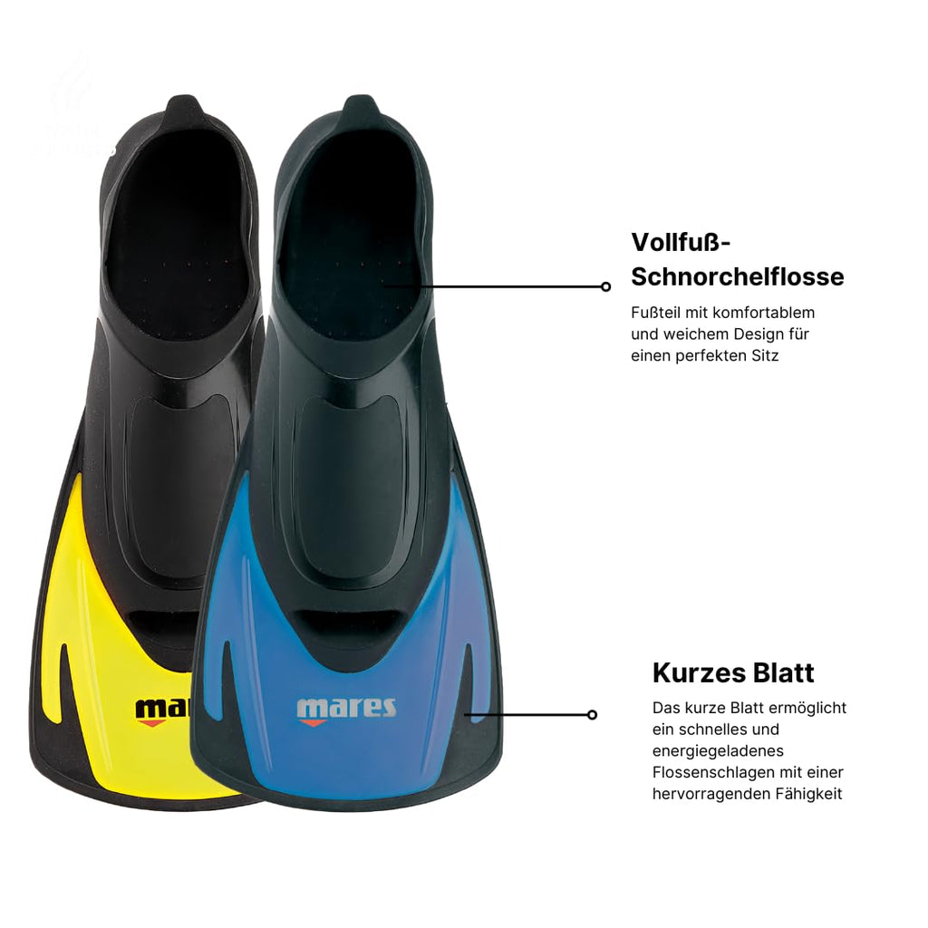 Mares Hermes – Pinne corte versatili unisex per nuoto e immersione, pinne piscina leggere e confortevoli con scarpetta aperta