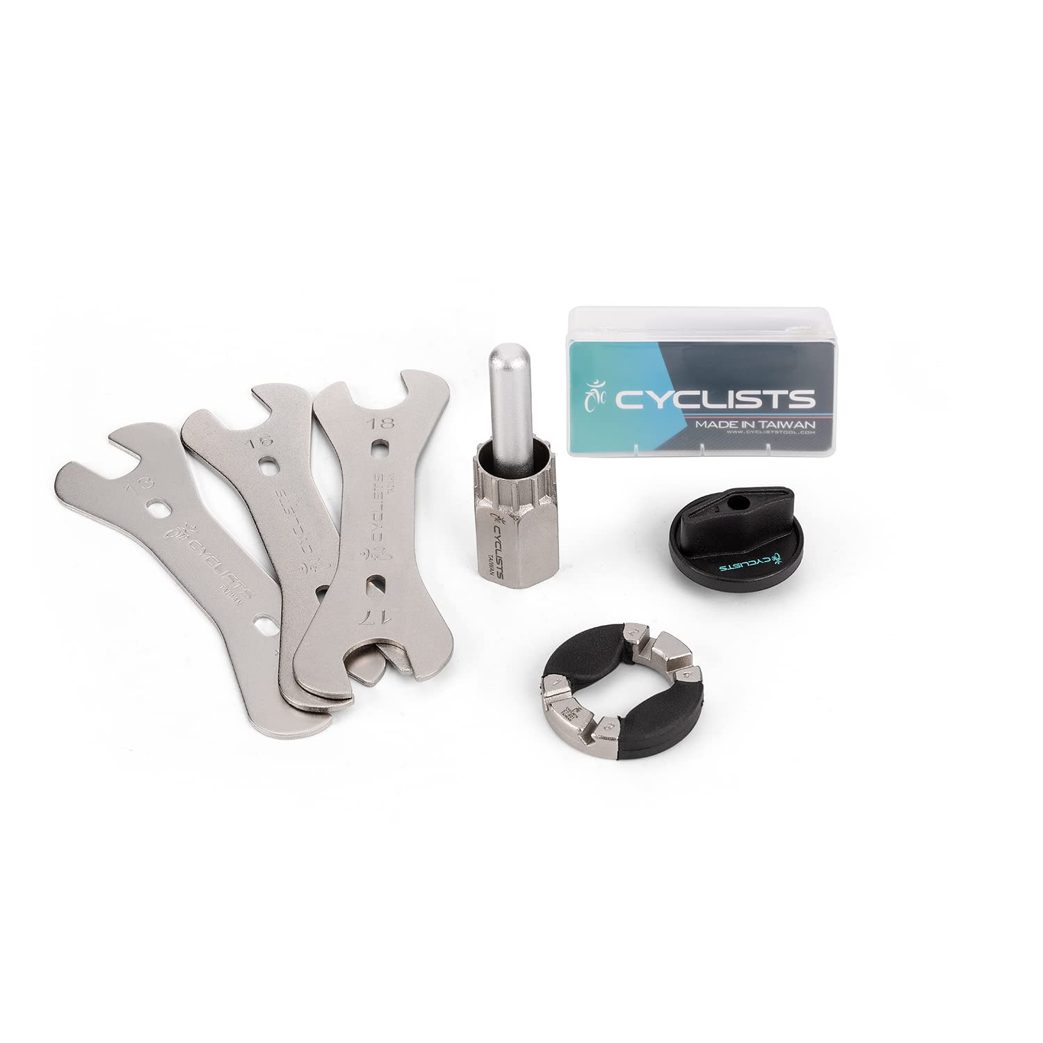 cyclists Kit di Riparazione Bici Portatile, Valigetta Attrezzi per Riparazioni Catene e Pneumatici, Set Completo di Attrezzi per Bici con Custodia per Trasporto
