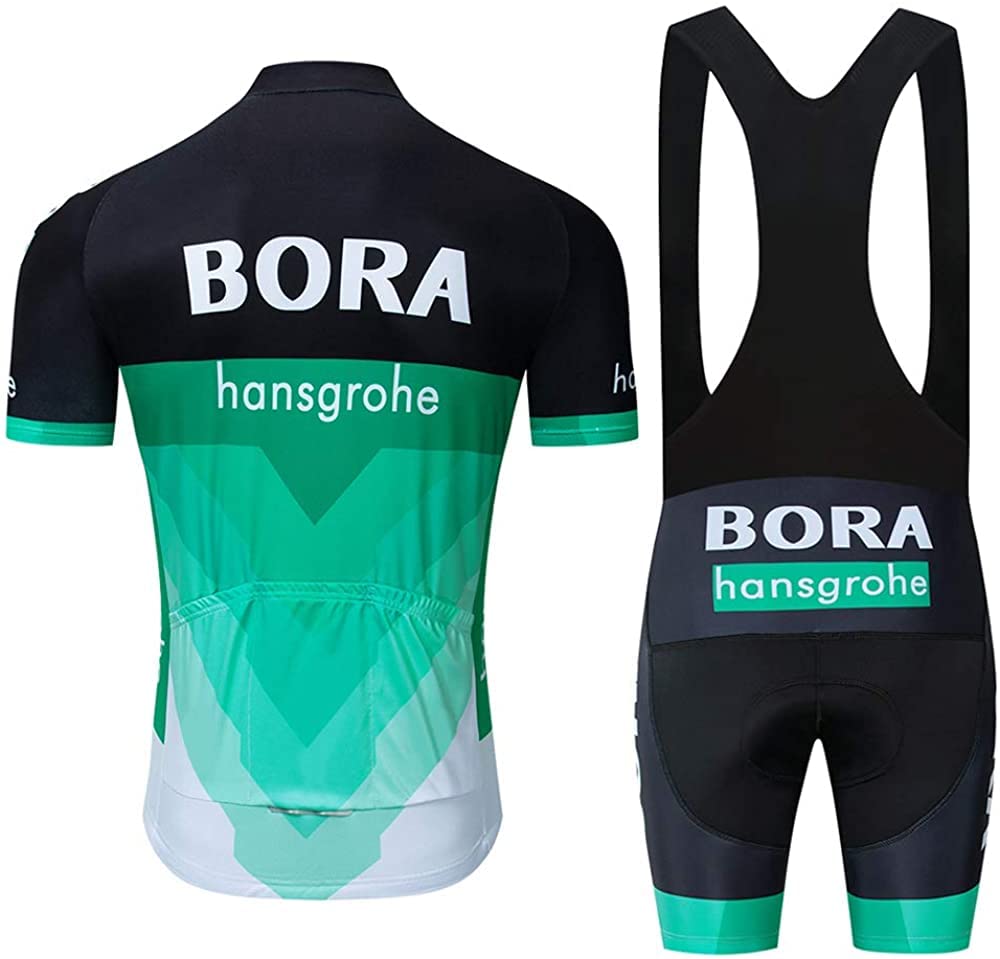 Abbigliamento Ciclismo da Uomo Maniche Corte Completo Bici Completo Ciclismo Manica Corta Tuta Ciclismo Uomo Pantaloncini con Bretelle in Gel 3D Traspirante e ad Asciugatura Rapida