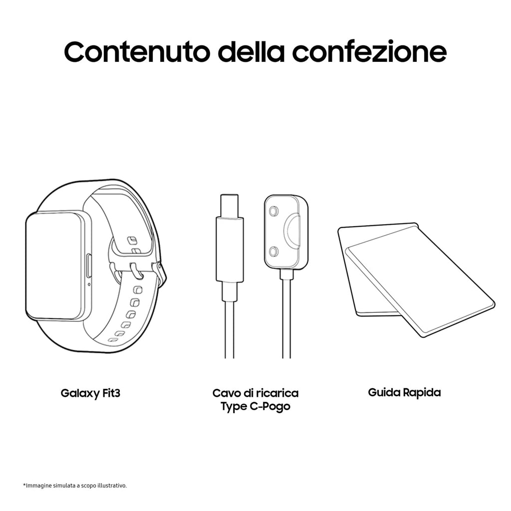 Samsung Galaxy Fit3 fitness band, batteria a lunga durata, rilevamento cadute/SOS, barometro, IP68, monitoraggio sonno, oltre 100 esercizi, gestione notifiche/musica, Gray [Versione italiana]