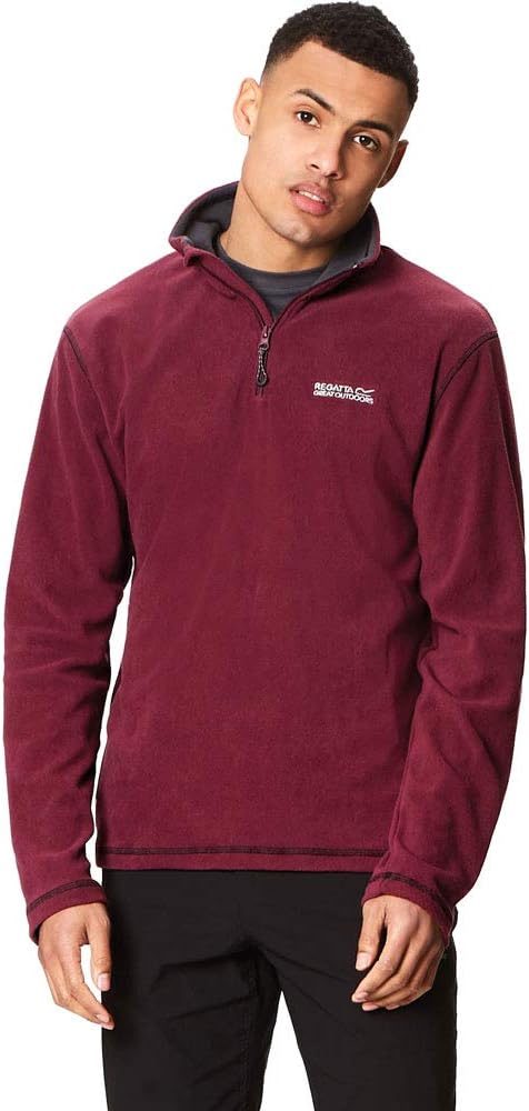 Regatta Uomo Felpa con Zip in Pile Thompson, Black