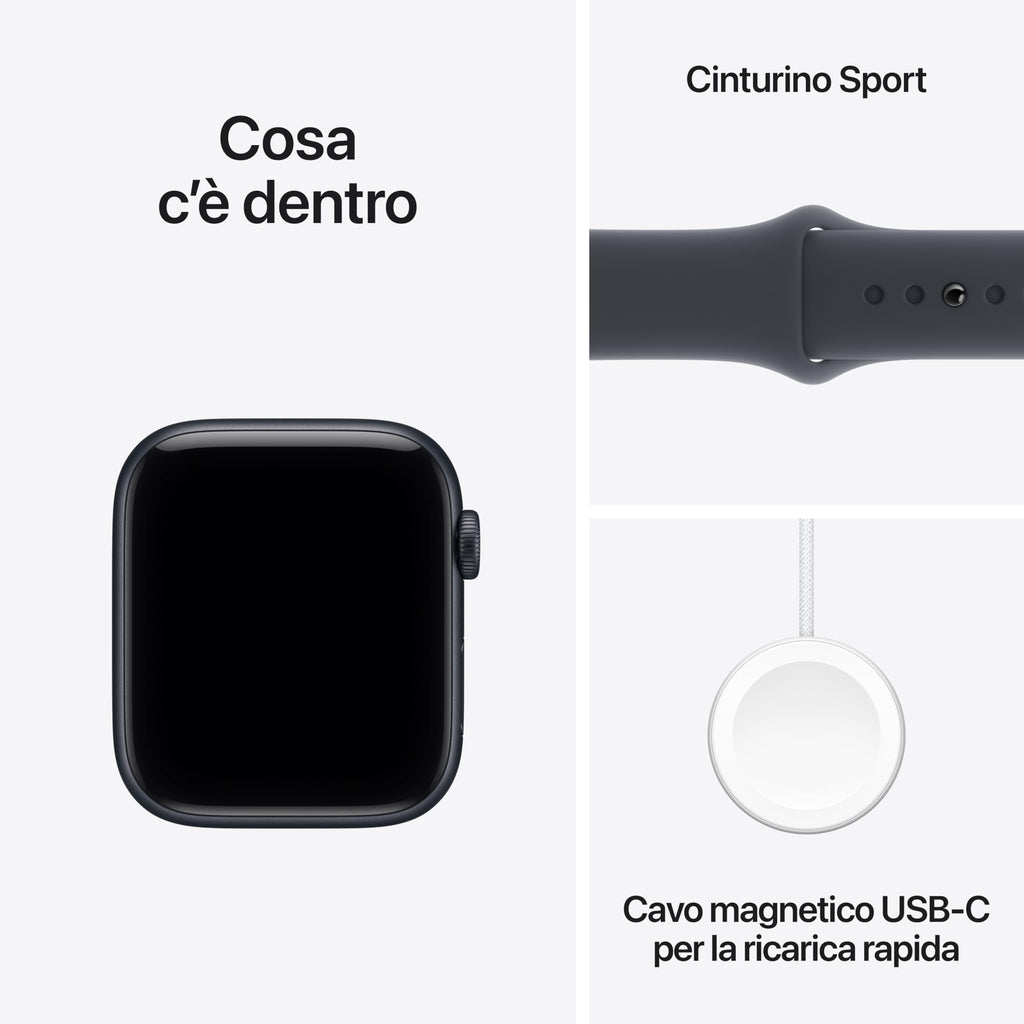 Apple Watch SE 3 GPS, Cassa 40 mm in alluminio galassia con Cinturino Sport galassia - S/M