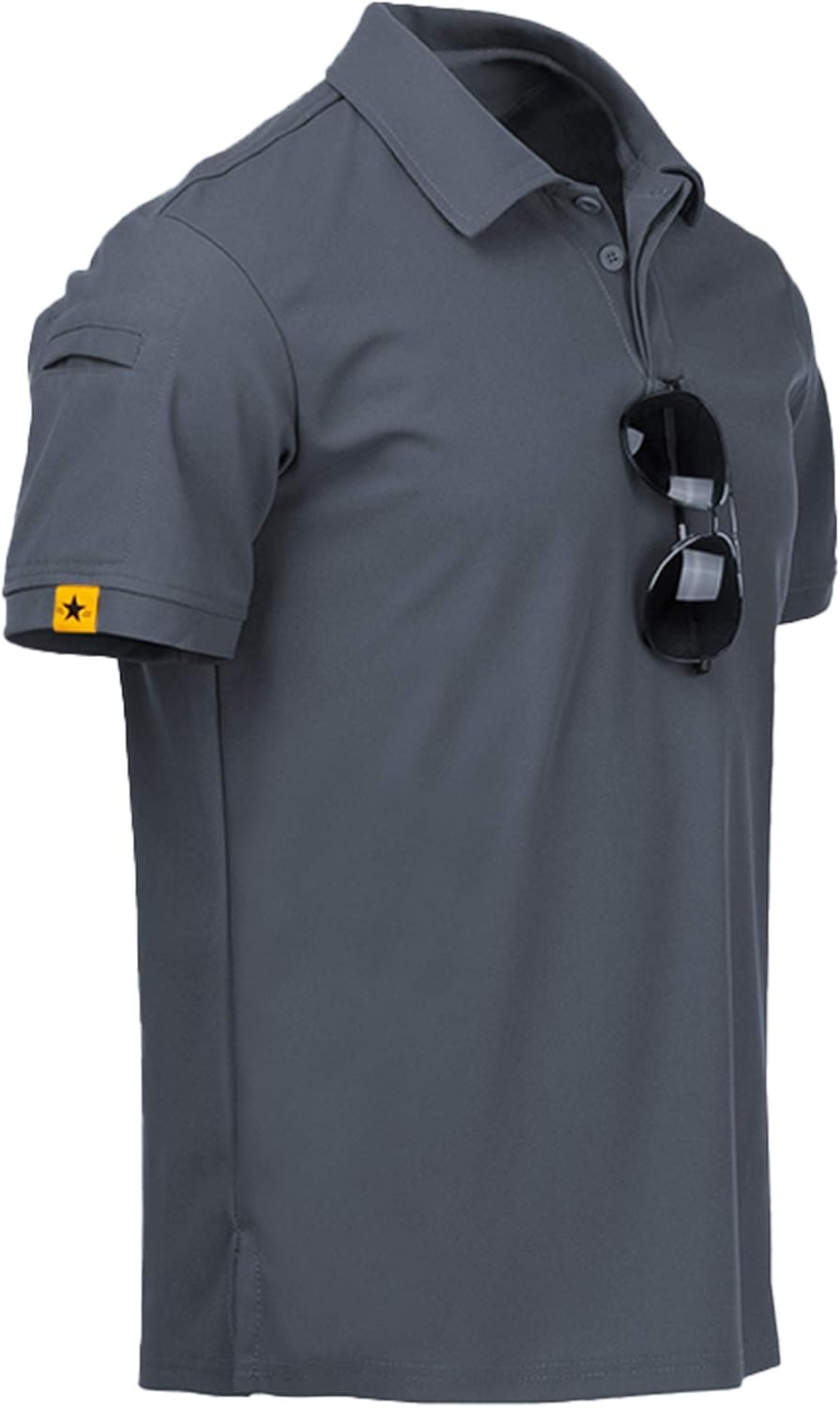 geeksport Polo Homme à Manches Courtes Extérieur Décontracté Séchage Rapide Sportif Respirant Golf T-Shirt