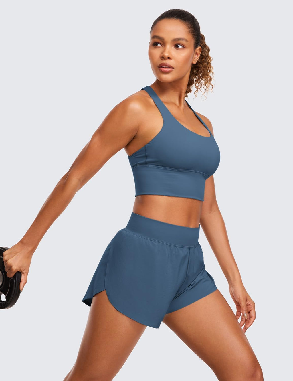 CRZ YOGA Pantaloncini da Corsa Dolphin a Vita Alta da Donna Divisione Alta
