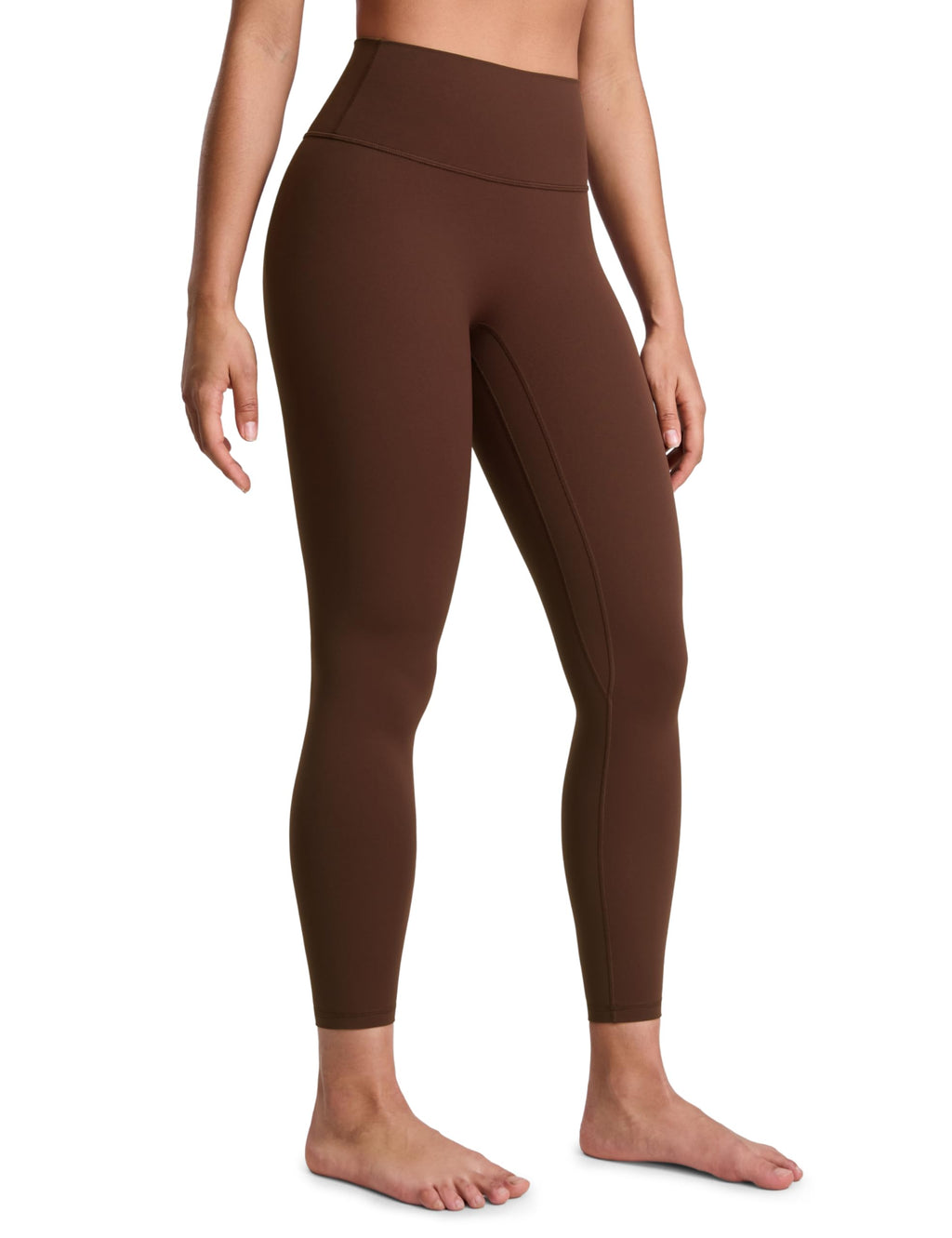 CRZ YOGA SculptAir No Frontale Cucitura Yoga Leggings 64cm - Alto Sciancrato Donna Allenamento Pantaloni