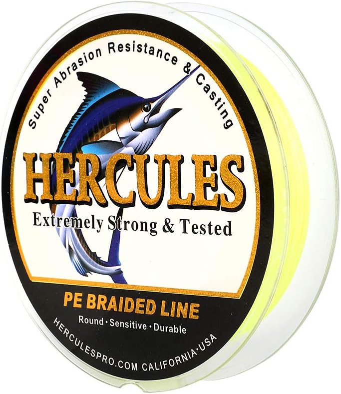 HERCULES Super Cast 100 m – 2000 m Yards filo da pesca intrecciato 10 lb – test per acqua salata acqua dolce PE intrecciato filo di pesce Superline 8 fili