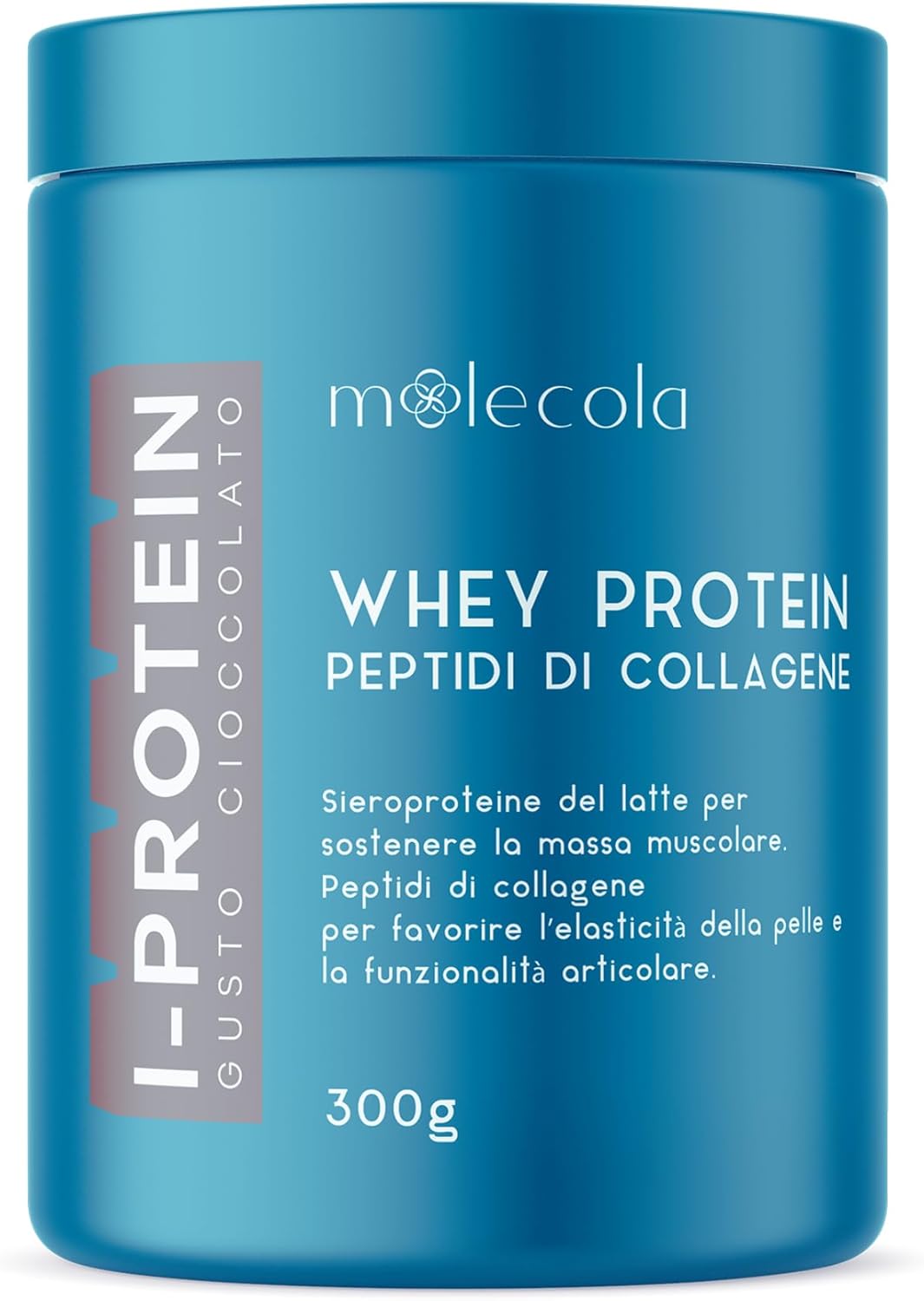 I-PROTEIN Whey Protein, Proteine del Siero del Latte con Peptidi di Collagene Idrolizzato, gusto Cioccolato, Arricchito con Vitamina C, Acido Ialuronico e Biotina