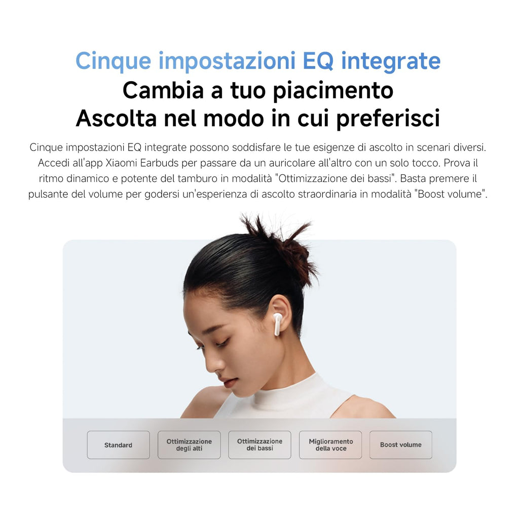 XIAOMI REDMI Buds 8 Active - Auricolari Bluetooth TWS Semi-in-ear, Driver titanio da 14,2 mm per bassi potenti, Fino a 37h di autonomia, BT5.4, connessione simultanea a 2 dispositivi, 5EQ, IP54, Nero