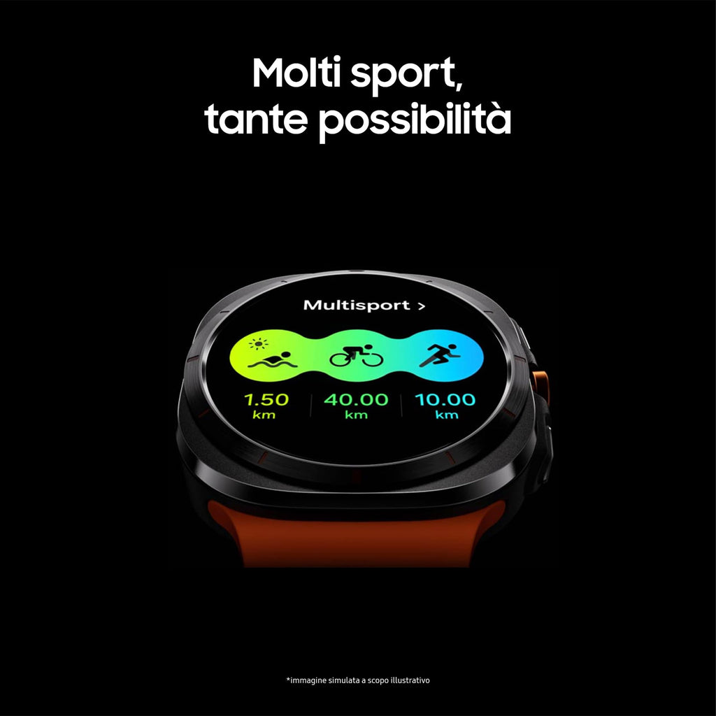 Samsung Galaxy Watch Ultra 2025 (Titanium Blue, LTE, 47mm) Smartwatch Galaxy AI, Design Resistente agli Urti, Batteria a Lunga Durata, Cassa in Titanio di Grado Aerospaziale [Versione Italiana]