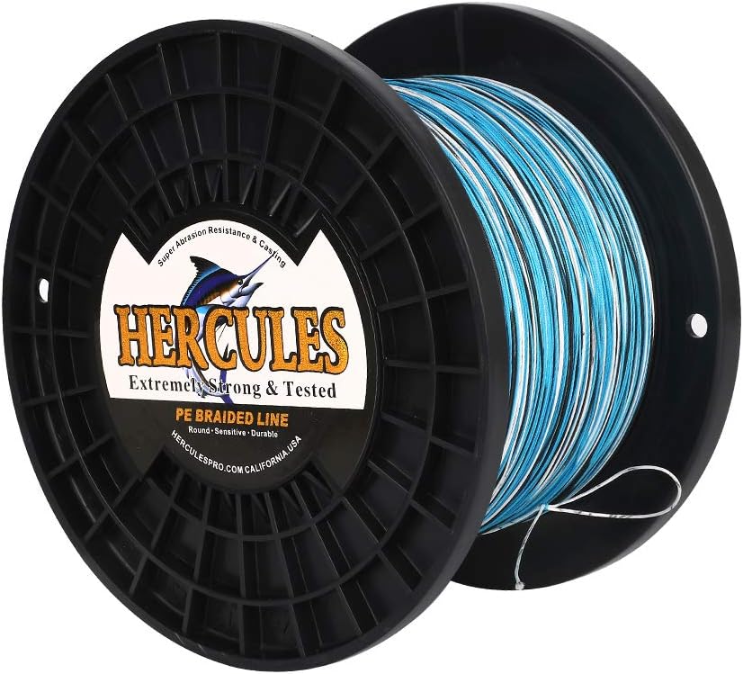HERCULES Super Cast 100 m – 2000 m Yards filo da pesca intrecciato 10 lb – test per acqua salata acqua dolce PE intrecciato filo di pesce Superline 8 fili