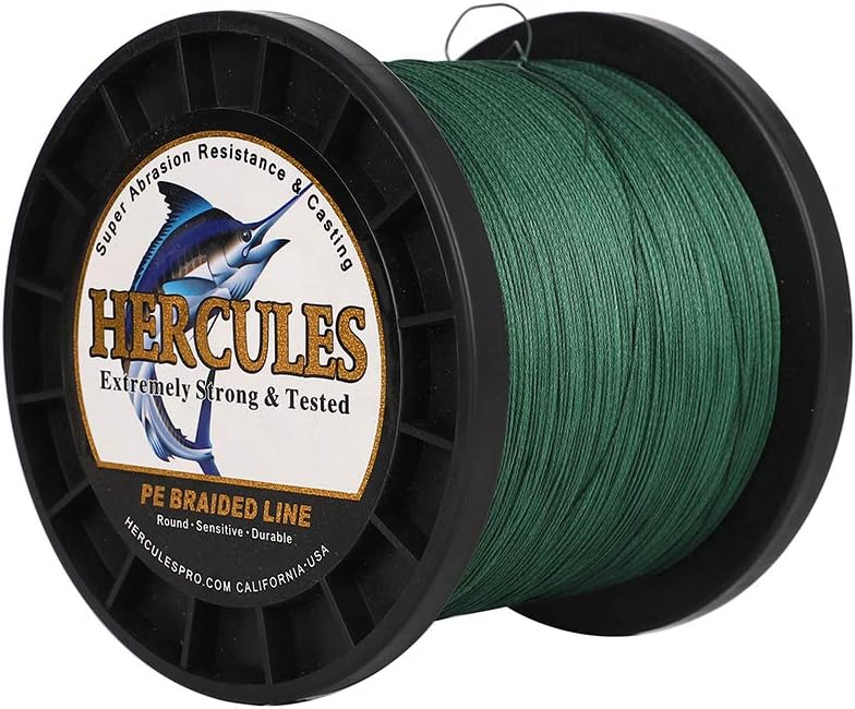 HERCULES Super Cast 100 m – 2000 m Yards filo da pesca intrecciato 10 lb – test per acqua salata acqua dolce PE intrecciato filo di pesce Superline 8 fili