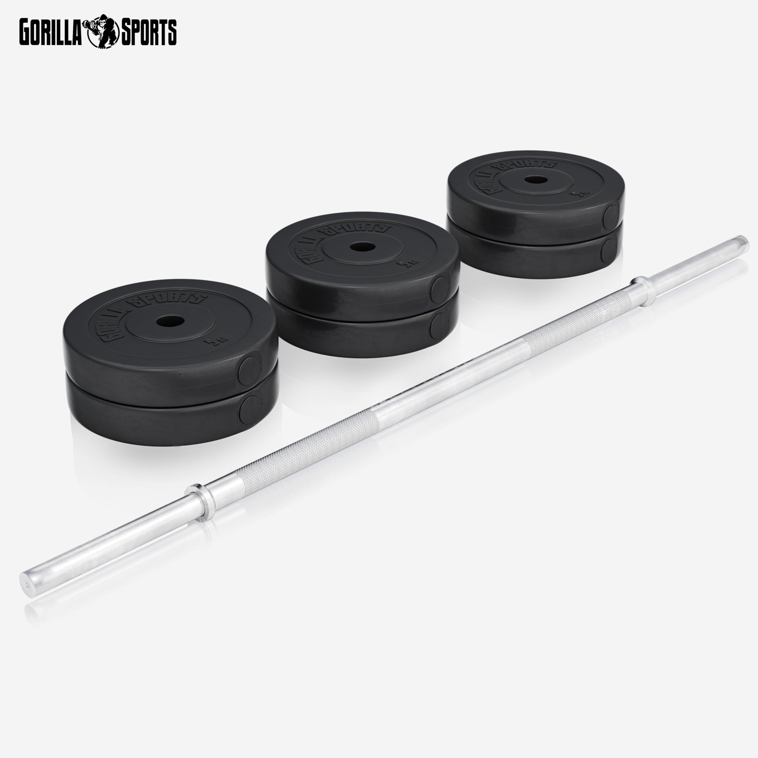 GORILLA SPORTS® Panca Pesi Multifunzione Regolabile – Pieghevole con Porta, Bilanciere e Manubri con Dischi 38/70/100 kg – Piana/Inclinata, Struttura Robusta Max 200 kg – Palestra Casa Fitness