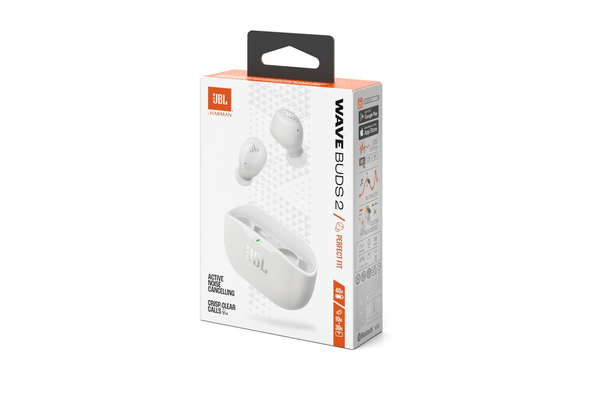 JBL Wave Beam 2, Auricolari Wireless con Cancellazione del Rumore, Nero | Bluetooth 5.3, 40 Ore di Autonomia, Suono JBL Pure Bass, Smart Ambient, Connessione Multipoint, Design Chiuso a Stick
