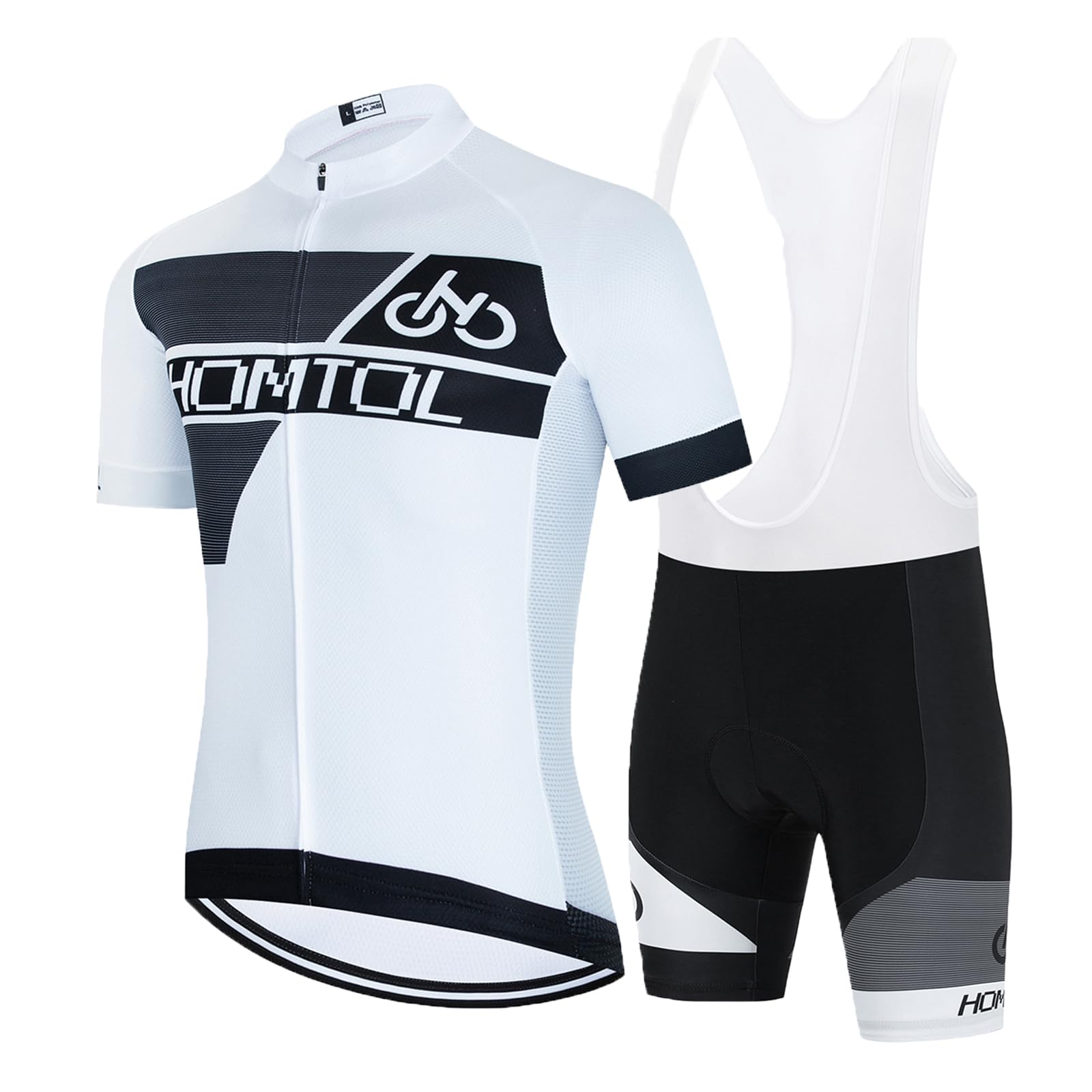 Abbigliamento Ciclismo da Uomo Maniche Corte Completo Bici Completo Ciclismo Manica Corta Tuta Ciclismo Uomo Pantaloncini con Bretelle in Gel 3D Traspirante e ad Asciugatura Rapida