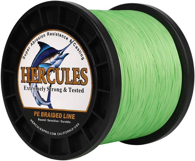 HERCULES Super Cast 100 m – 2000 m Yards filo da pesca intrecciato 10 lb – test per acqua salata acqua dolce PE intrecciato filo di pesce Superline 8 fili
