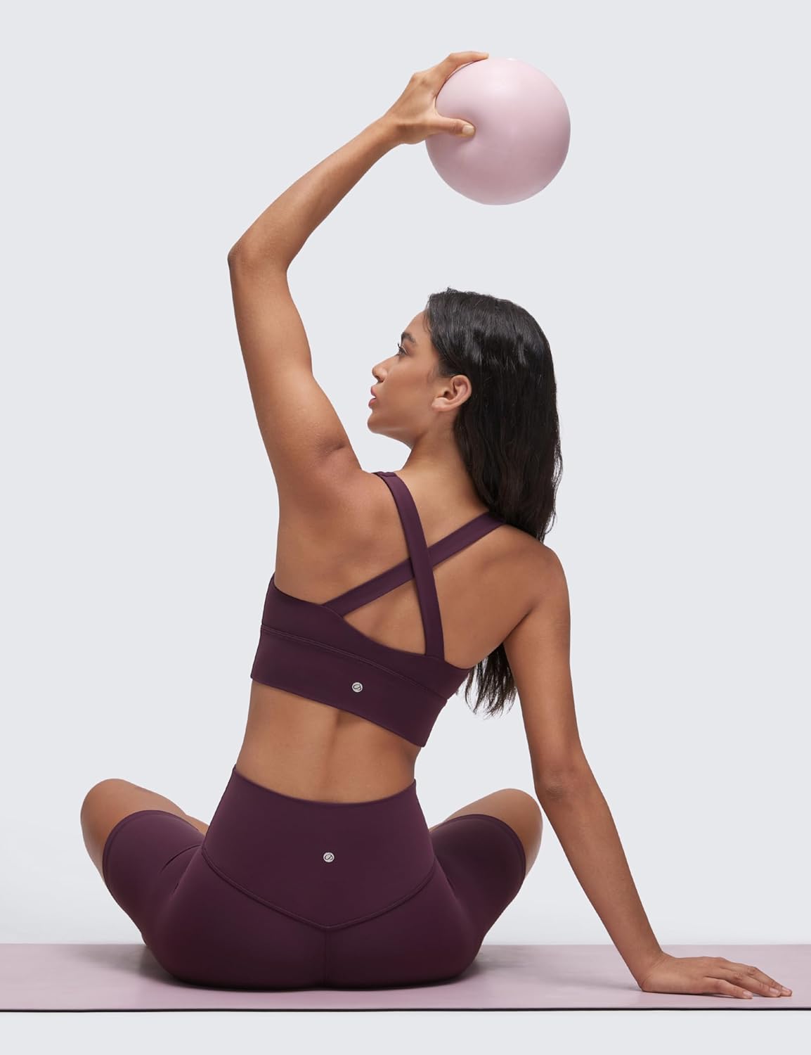 CRZ YOGA Butterluxe Donna Increspato Sport Reggiseni Collo a V Incrocio Schiena Yoga Canotta Tops