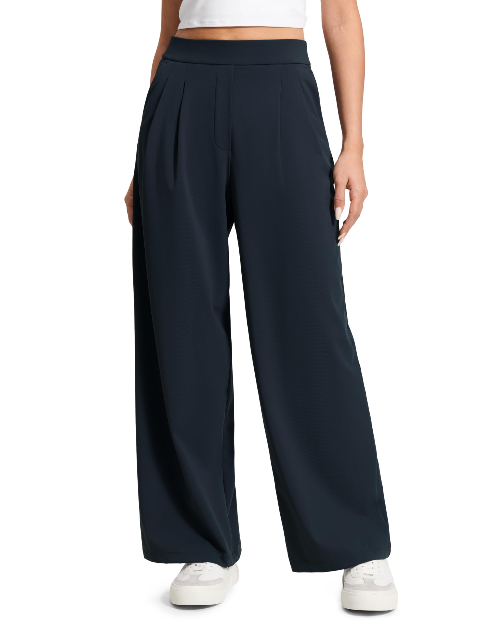 CRZ YOGA 4-Way Stretch Pantaloni da Lavoro Wide Leg Pantaloni da Donna