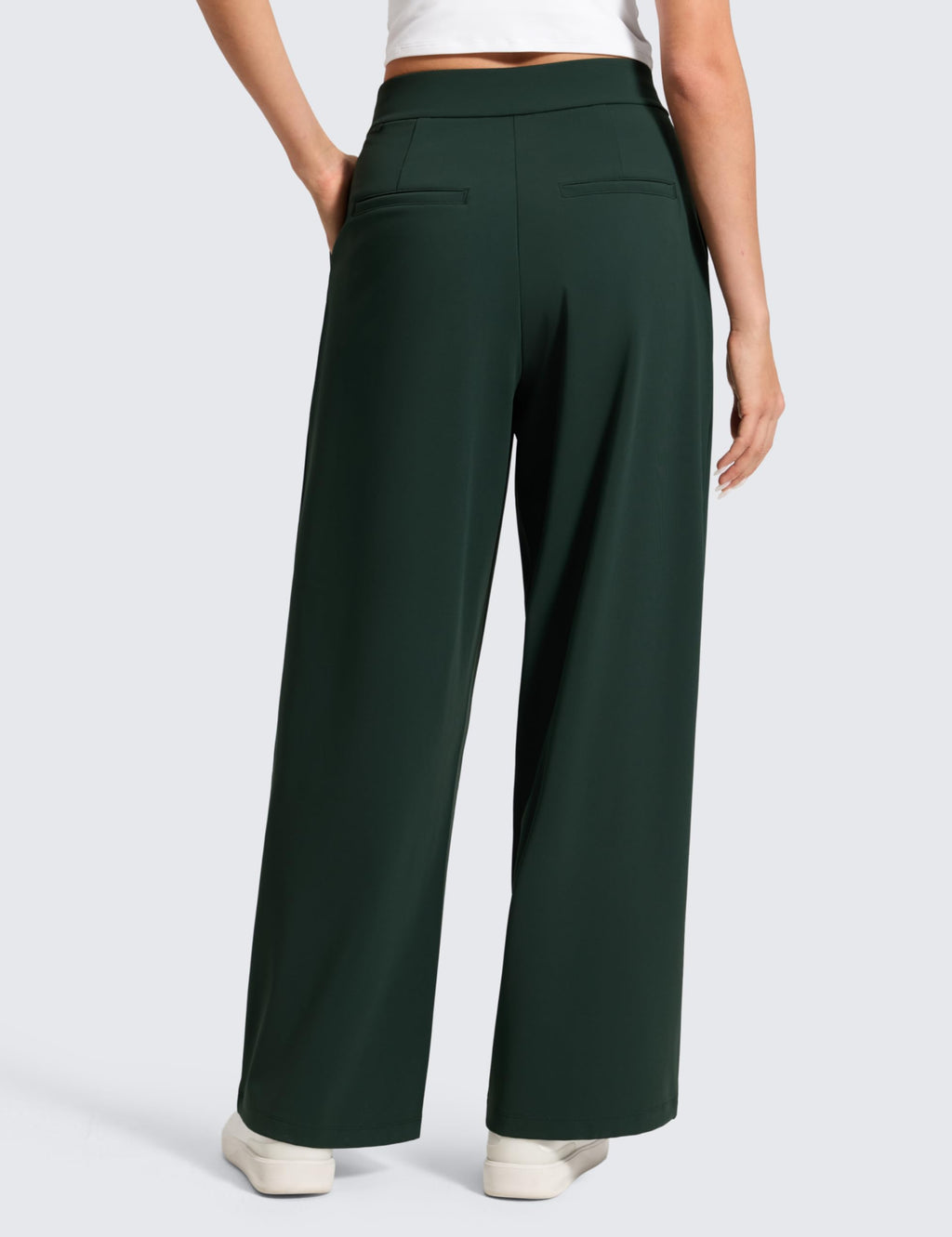 CRZ YOGA 4-Way Stretch Pantaloni da Lavoro Wide Leg Pantaloni da Donna