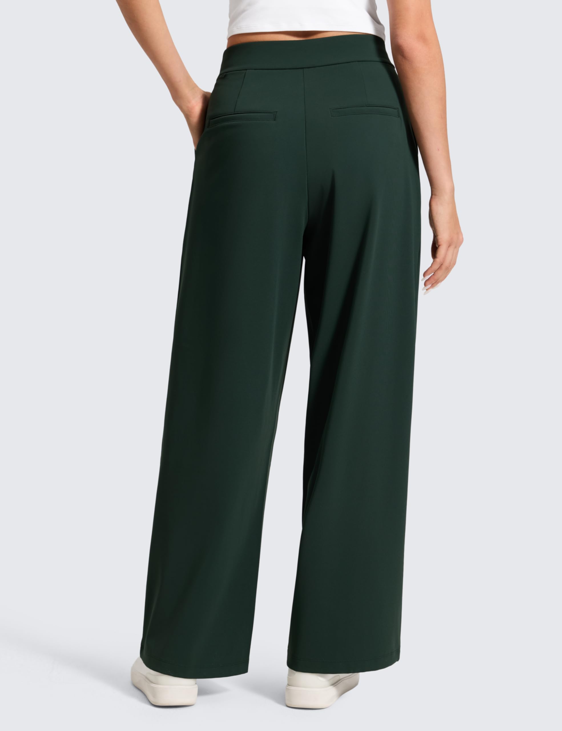 CRZ YOGA 4-Way Stretch Pantaloni da Lavoro Wide Leg Pantaloni da Donna