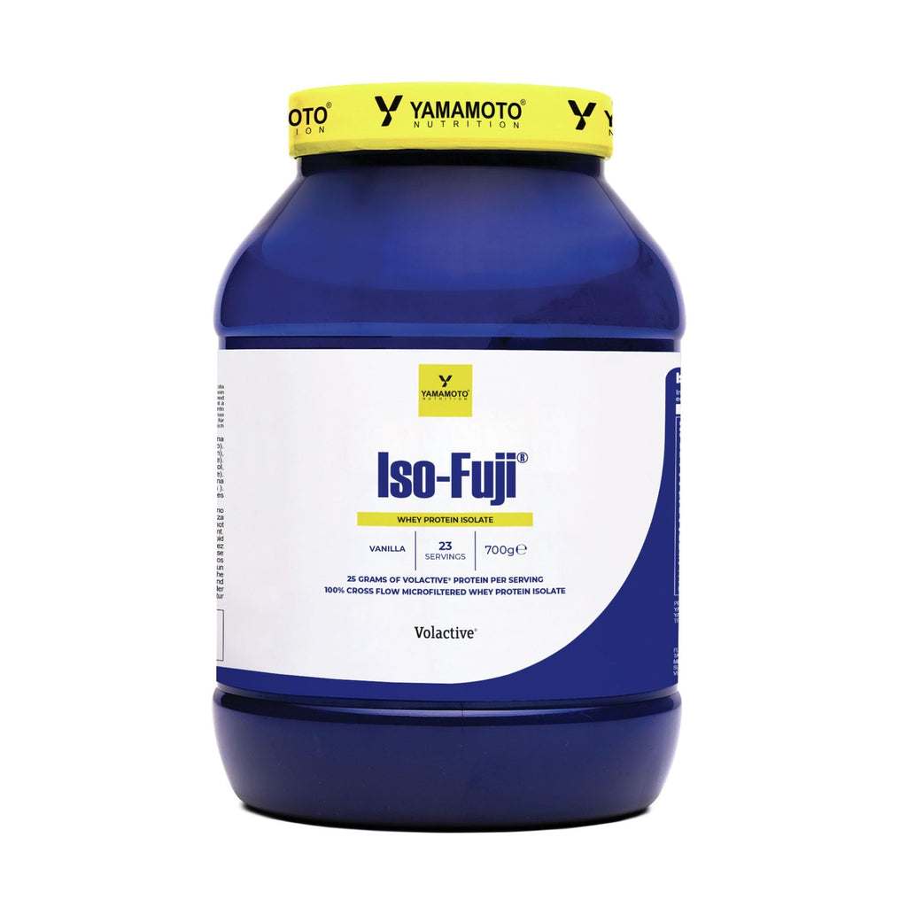 YAMAMOTO NUTRITION Iso-FUJI 700 grammi, 100% proteine del siero di latte isolate di qualità Volactive® UltraWhey XP, altissimo contenuto proteico e adatte ad ogni momento