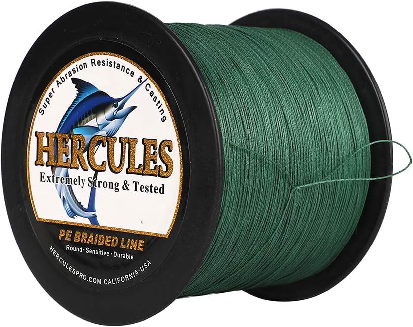 HERCULES Super Cast 100 m – 2000 m Yards filo da pesca intrecciato 10 lb – test per acqua salata acqua dolce PE intrecciato filo di pesce Superline 8 fili