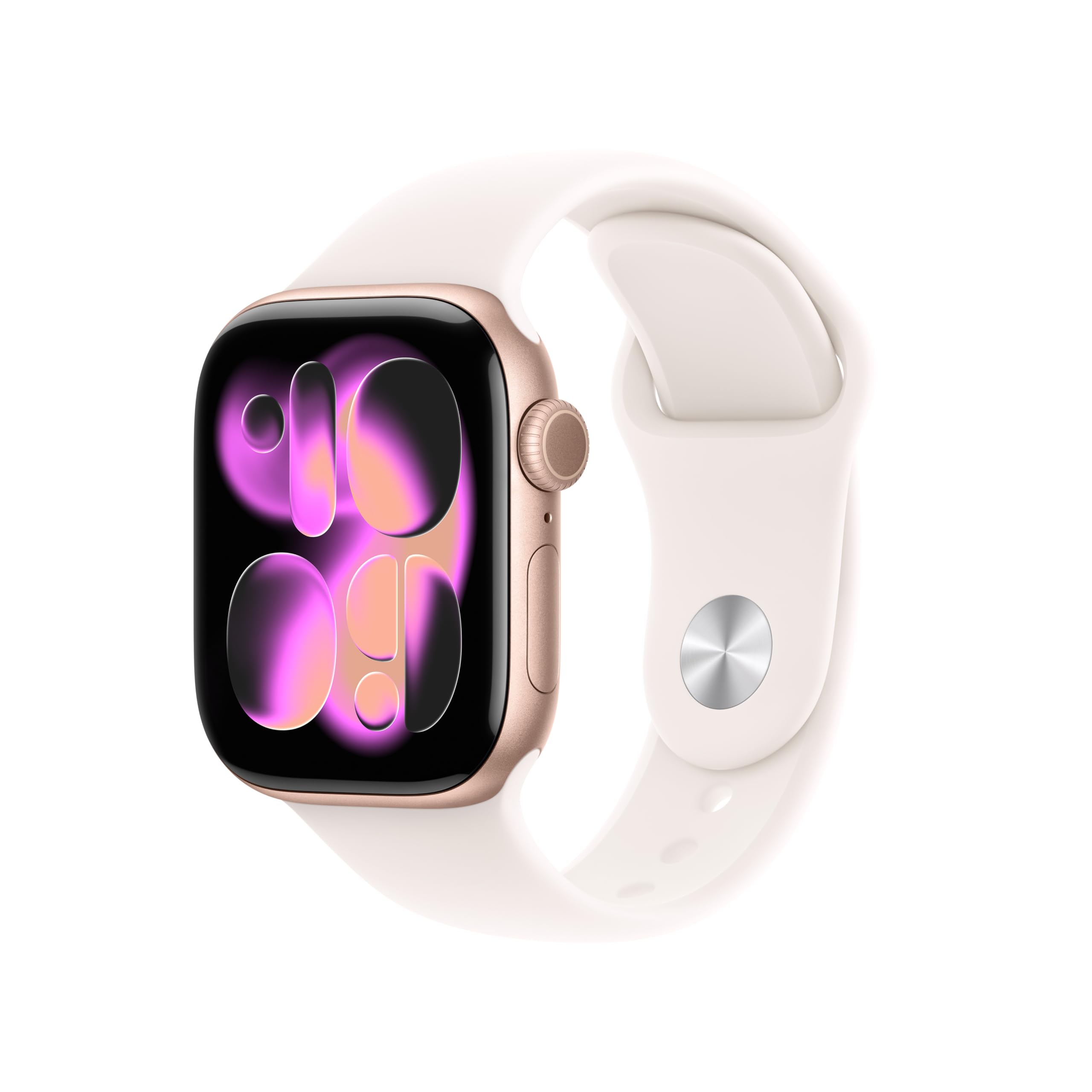Apple Watch Series 11 GPS, Cassa 46 mm in alluminio Jet Black con Cinturino Sport nero - M/L