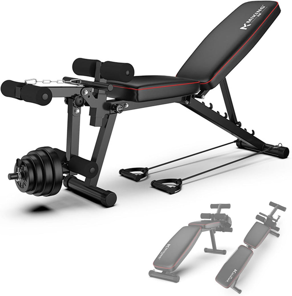 Banc de Musculation Multifonction Réglable sur 5 Niveaux Inclinable Jusqu'à 190° Banc Plat Réglable 200kg Capacité de Poids pour la Maison et la Salle de Sport
