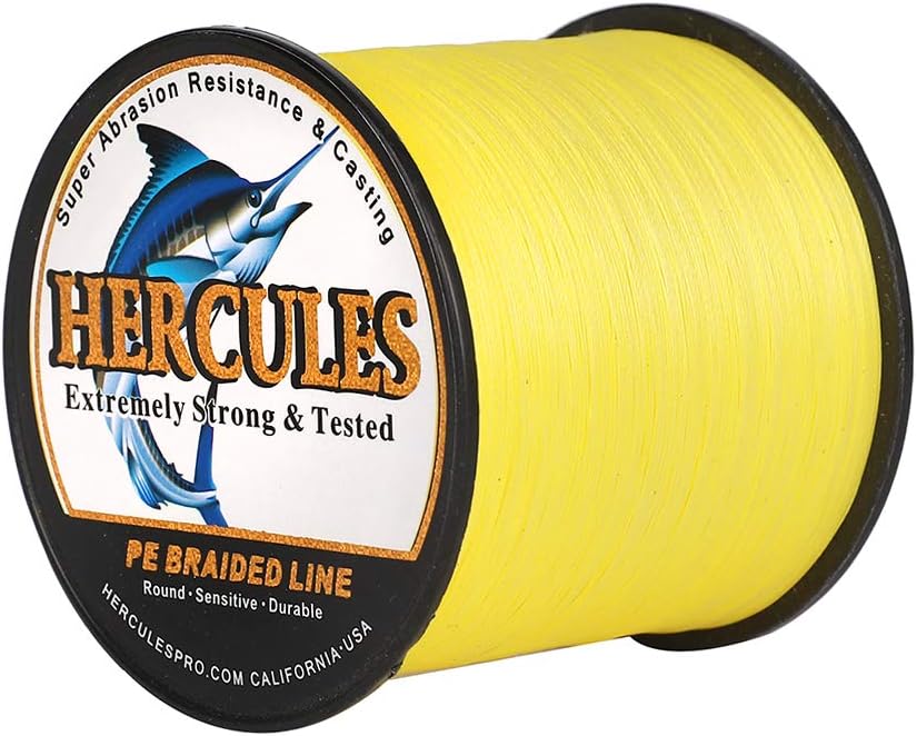 HERCULES Super Cast 100 m – 2000 m Yards filo da pesca intrecciato 10 lb – test per acqua salata acqua dolce PE intrecciato filo di pesce Superline 8 fili