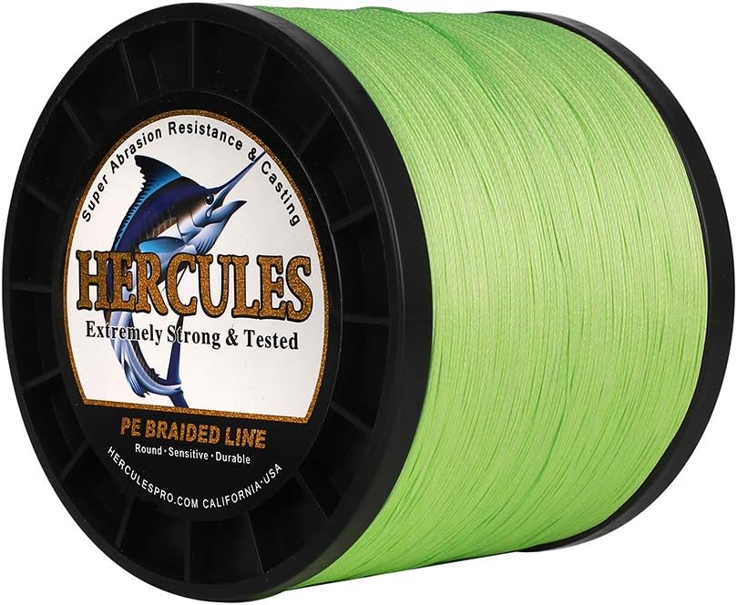 HERCULES Super Cast 100 m – 2000 m Yards filo da pesca intrecciato 10 lb – test per acqua salata acqua dolce PE intrecciato filo di pesce Superline 8 fili
