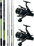 Kolpo Combo Carpfishing 2 Canne + 2 Mulinelli 6000 Free Spool Precaricati