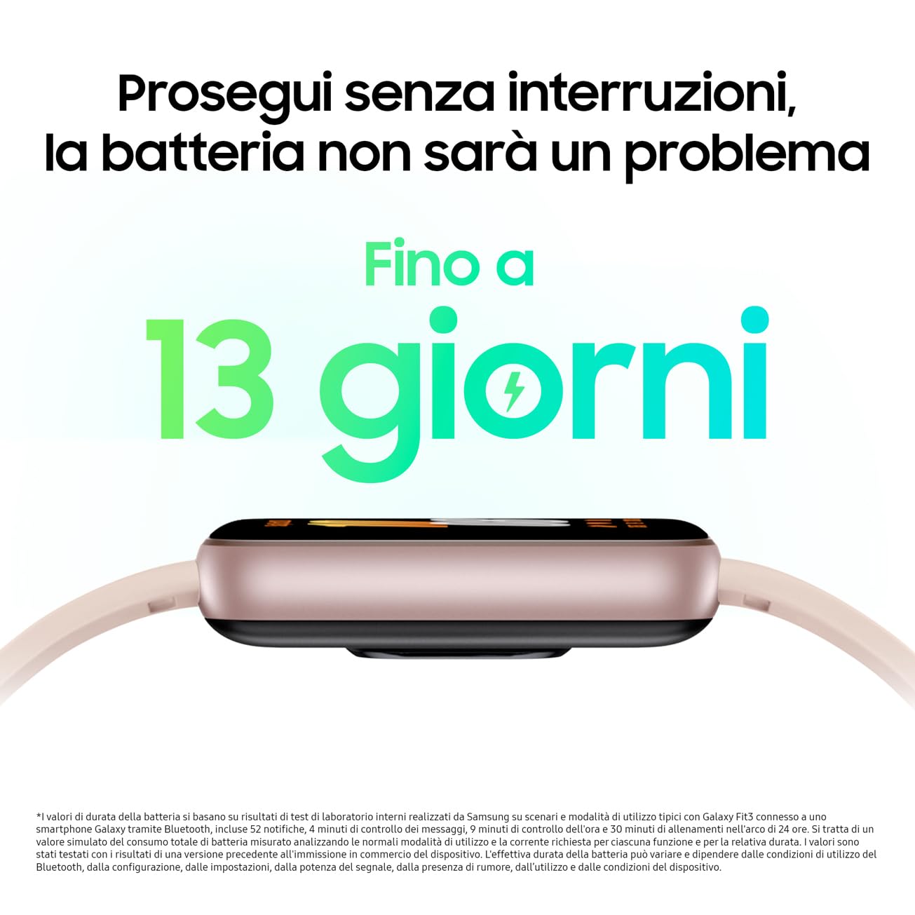Samsung Galaxy Fit3 fitness band, batteria a lunga durata, rilevamento cadute/SOS, barometro, IP68, monitoraggio sonno, oltre 100 esercizi, gestione notifiche/musica, Gray [Versione italiana]