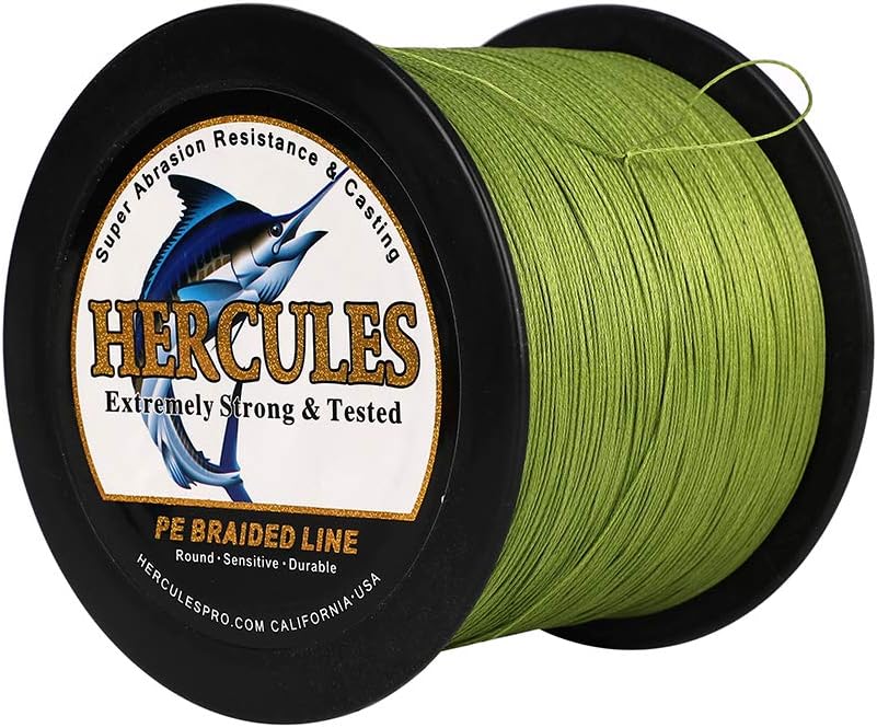 HERCULES Super Cast 100 m – 2000 m Yards filo da pesca intrecciato 10 lb – test per acqua salata acqua dolce PE intrecciato filo di pesce Superline 8 fili