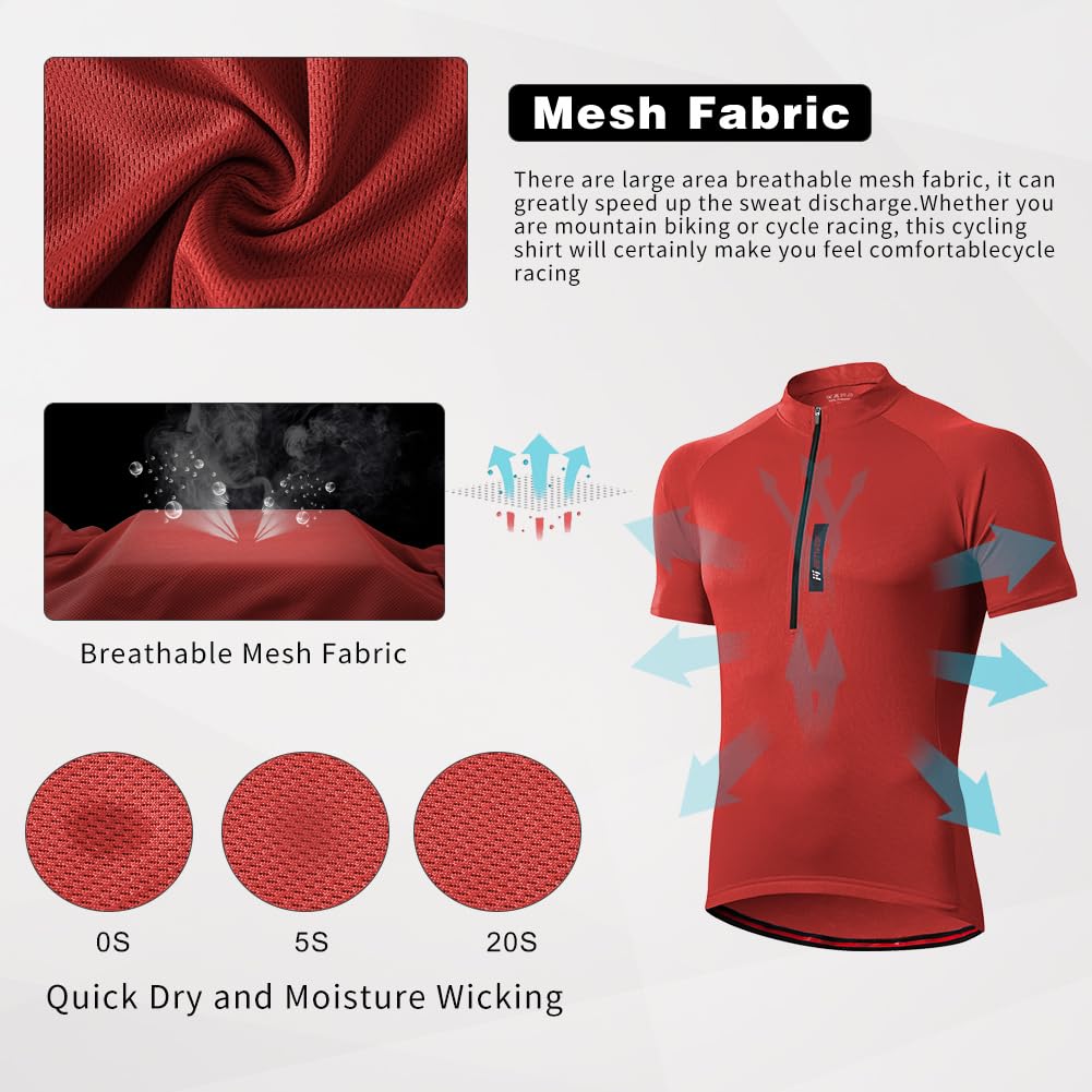 FEIXIANG Maglia Ciclismo Maniche Corte,Maglietta Mountain Bike Uomo Asciugatura Veloce T-Shirt off-Road Sportswear Estate