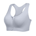 Lemef Soutiens-Gorge de Sport à Fermeture Éclair Avant pour Femmes Soutien-Gorge Post-Chirurgie sans Armature Fermeture Avant Dos Nageur Compression Mastectomie