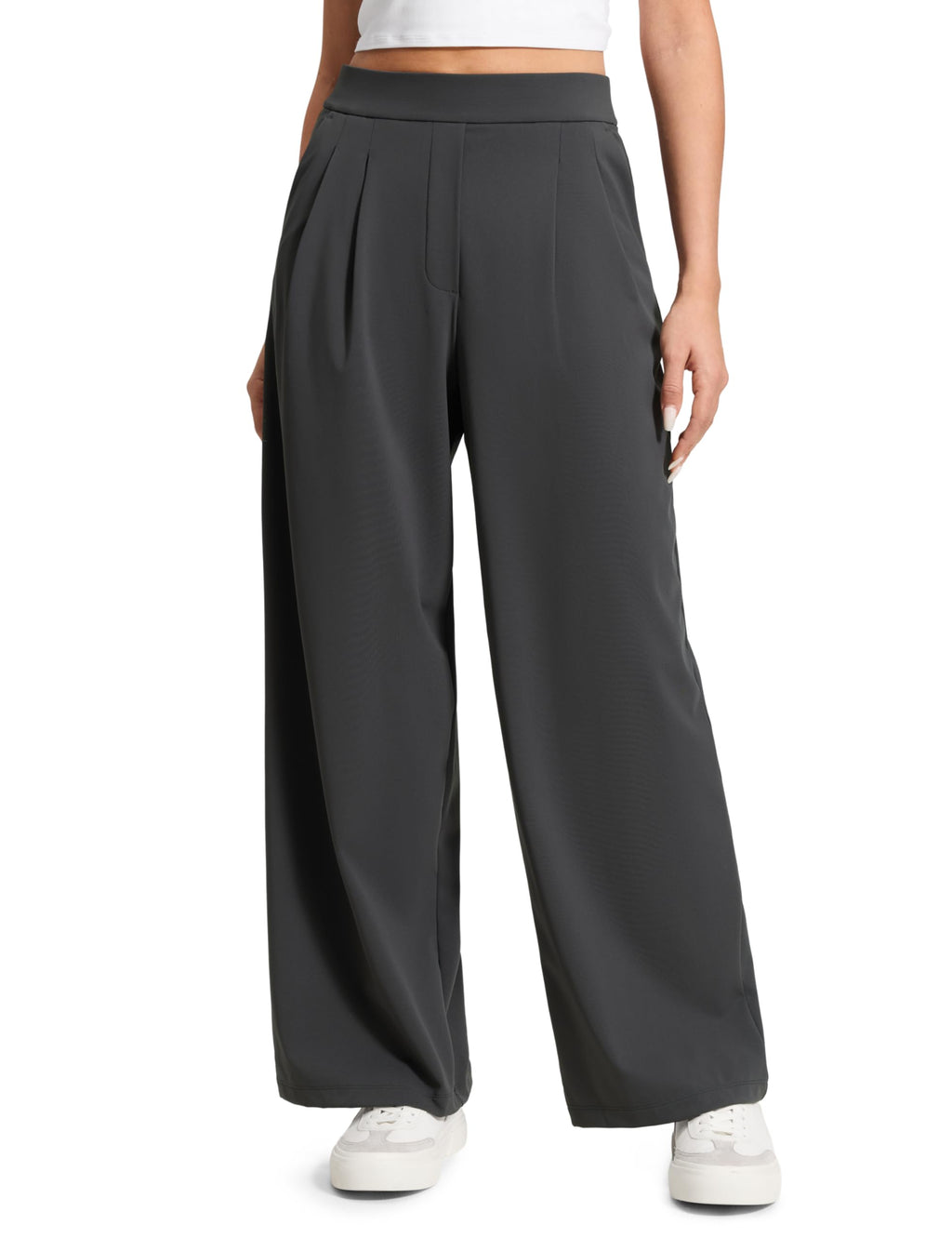 CRZ YOGA 4-Way Stretch Pantaloni da Lavoro Wide Leg Pantaloni da Donna