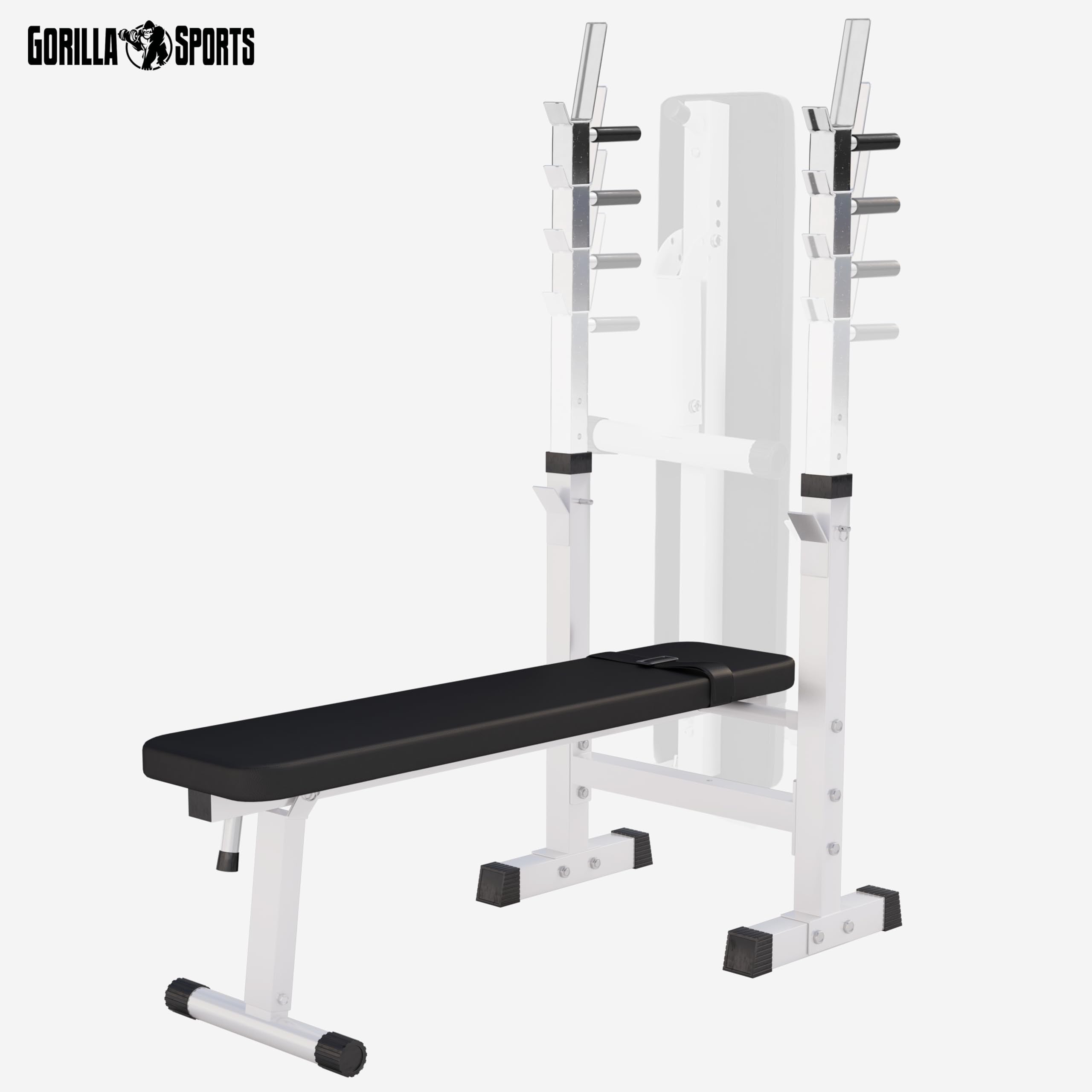 GORILLA SPORTS® Panca Pesi Multifunzione Regolabile – Pieghevole con Porta, Bilanciere e Manubri con Dischi 38/70/100 kg – Piana/Inclinata, Struttura Robusta Max 200 kg – Palestra Casa Fitness