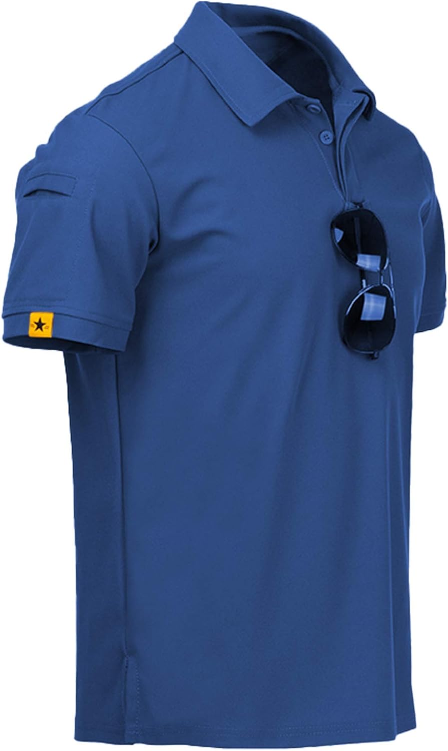 geeksport Polo Uomo Manica Corta Outdoor Casual ad Asciugatura Rapida Sportiva Traspirante Golf T-Shirt