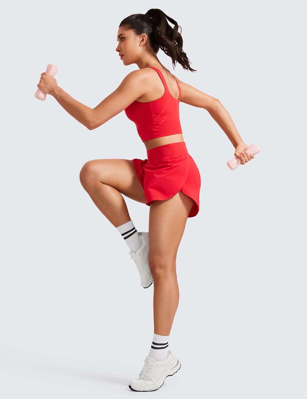 CRZ YOGA Pantaloncini da Corsa Dolphin a Vita Alta da Donna Divisione Alta