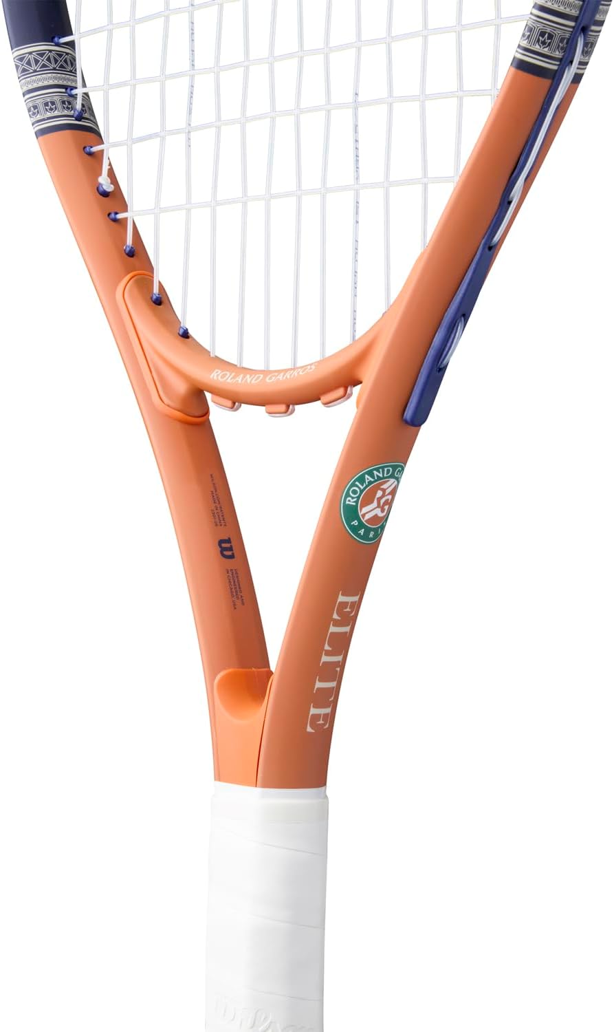 Wilson Racchetta da Tennis Roland-Garros 2026 Elite, Con Tecnologia Volcanic Frame per Maggiore Stabilità, Bilancia Potenza e Sensibilità, Blu Navy/Arancione, Grip 3