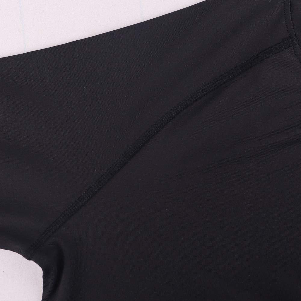 Muscle Alive Homme Maillot de Corps Slim Ajusté à Manches Courtes de Base de Compression de Musculation en Polyester et Spandex
