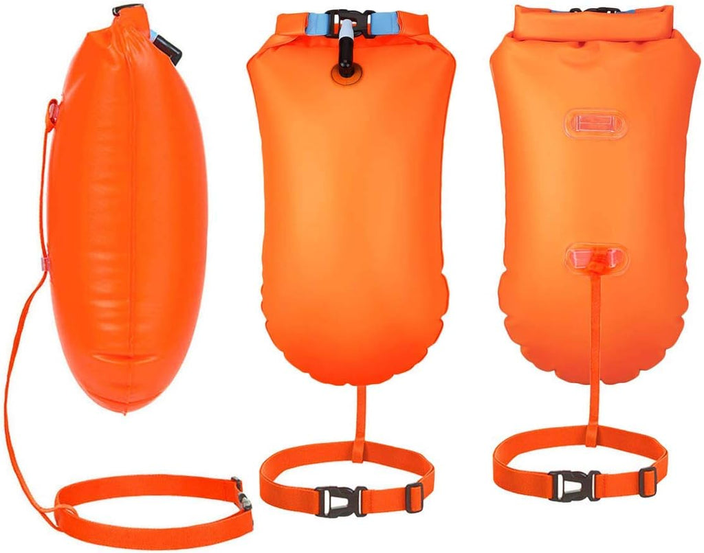 Boa Nuoto acque libere con Tasca Impermeabile,20L,Nuoto Boa per i nuotatori all'Aria Aperta e triatleti, l'airbag Galleggiantea Boa Altamente visibile di Nuoto.