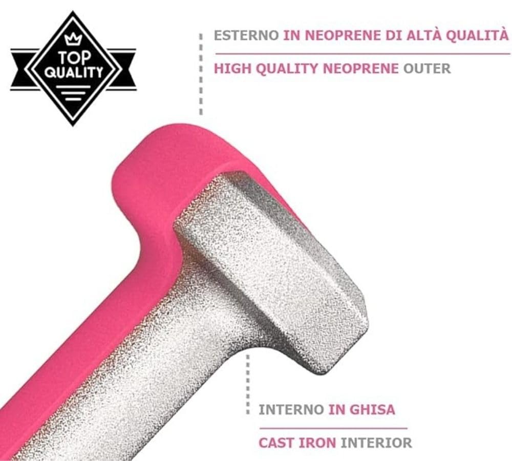 G5 HT SPORT Manubri O Manubrio in Neoprene da Palestra E Home Gym Antiscivolo da 0.5 a 6 kg Coppia O Singolo