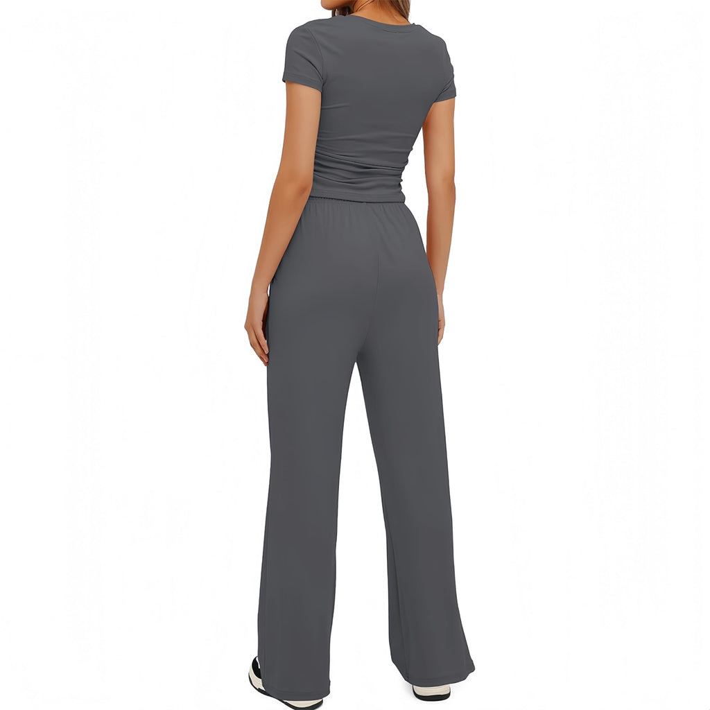 Sportivo Donna Completo Completi Sportivi Due Pezzi Sportiva Estiva Pantaloni Casual Elegante Completo Sportivo Tute da Ginnastica da Donna Estiva 2 Pezzi Homewear