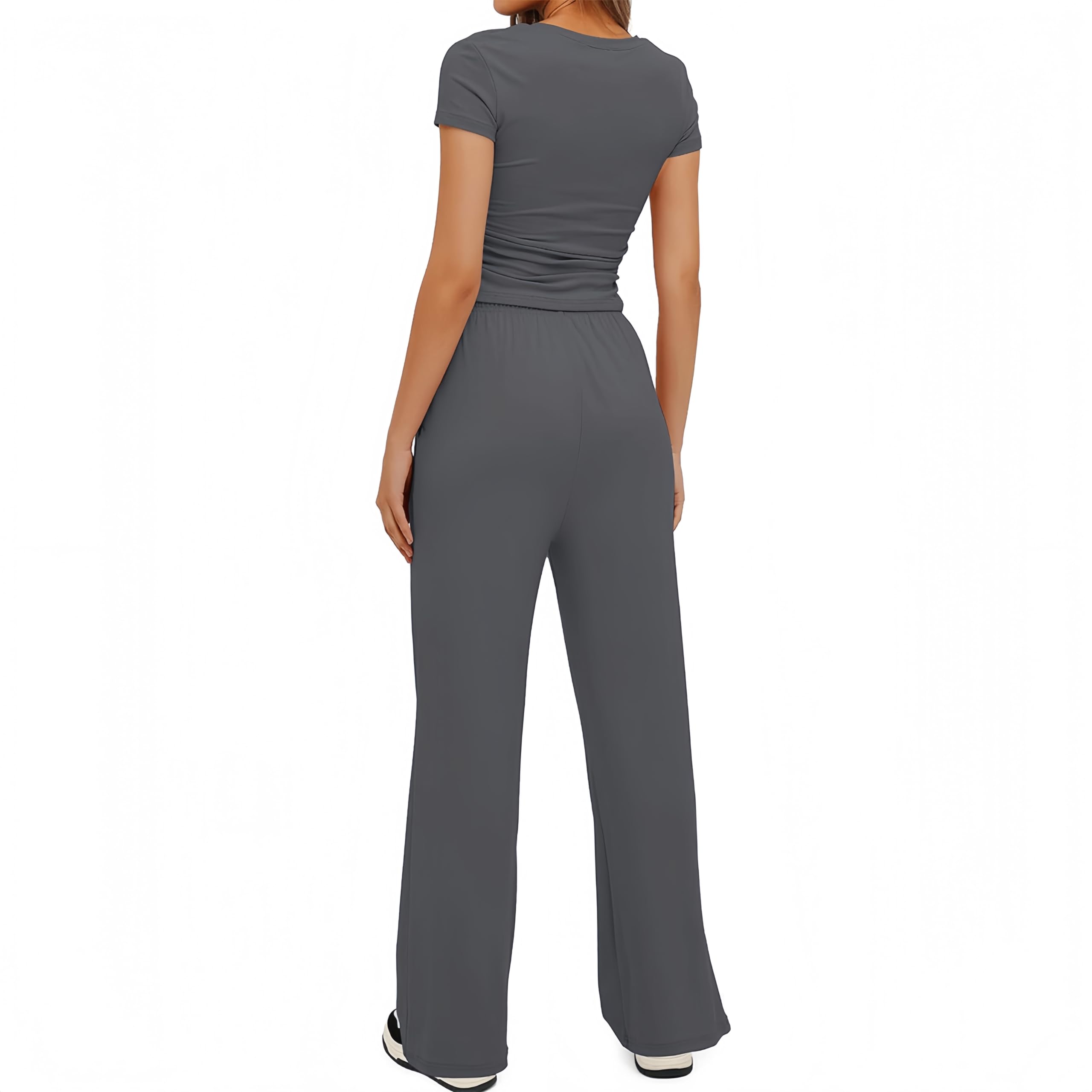 Sportivo Donna Completo Completi Sportivi Due Pezzi Sportiva Estiva Pantaloni Casual Elegante Completo Sportivo Tute da Ginnastica da Donna Estiva 2 Pezzi Homewear