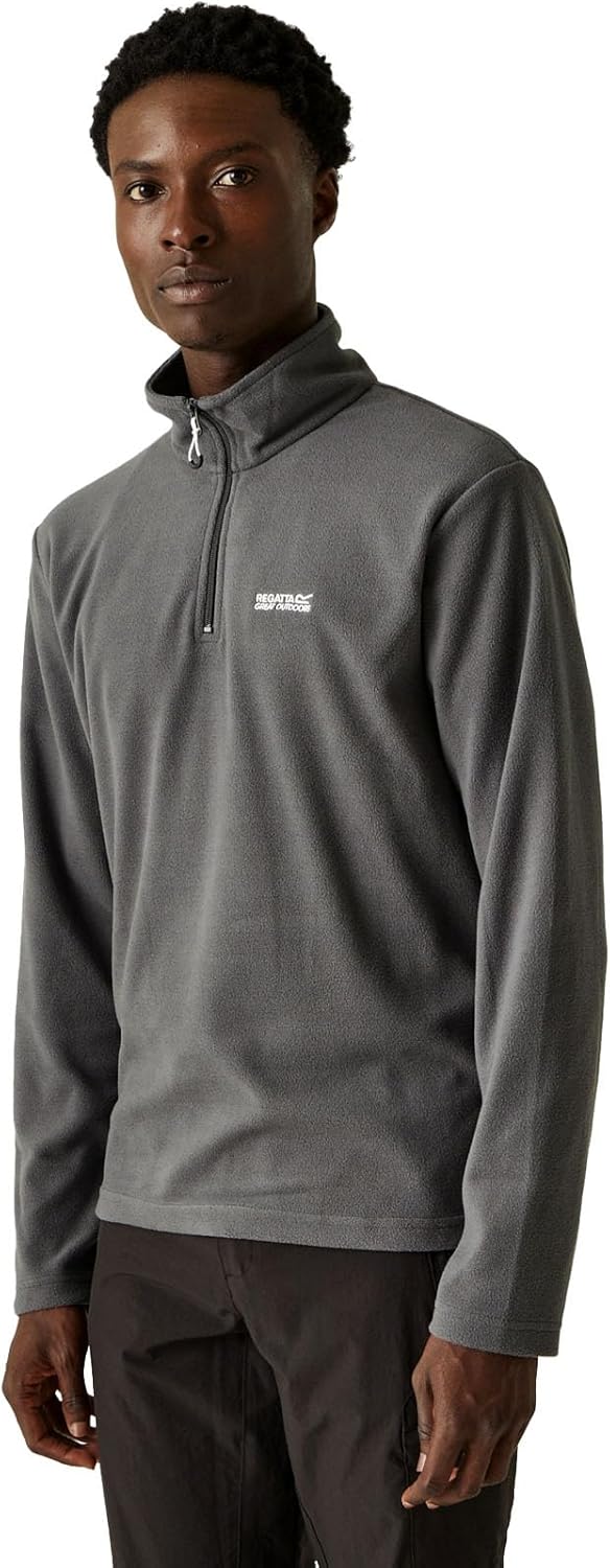 Regatta Uomo Felpa con Zip in Pile Thompson, Black