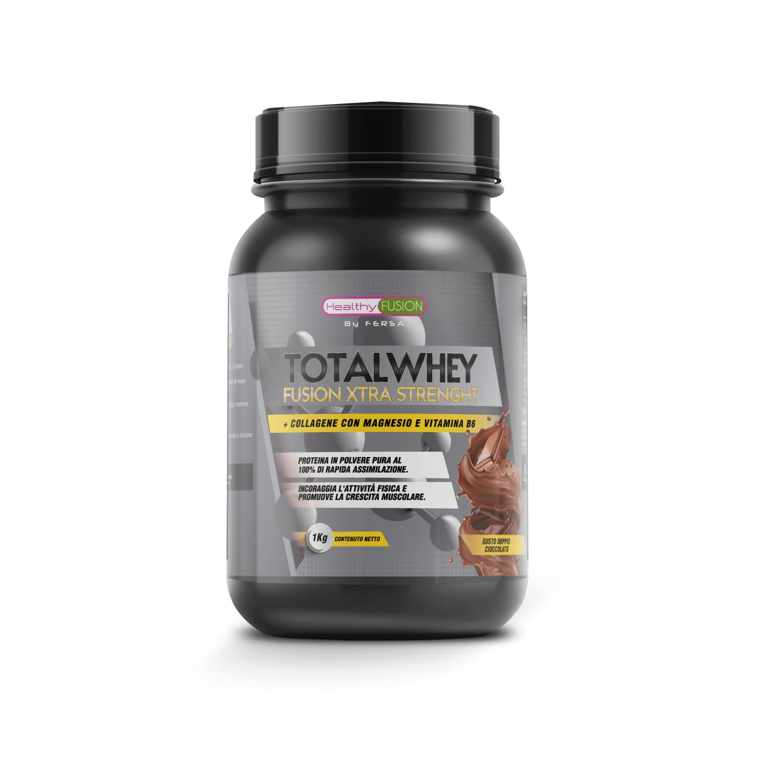 Whey Protein | Proteina Whey pura con Collagene + Magnesio | Migliora i tuoi allenamenti | Protegge e aumenta la massa muscolare | 1000g di proteina (Cioccolato)